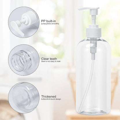 Yebeauty Pump Bottle Dispenser, 3 Pack 17oz/500ml Dish Lotion Soap Dispenser - Image 3