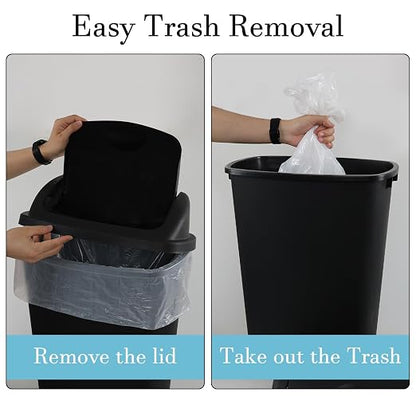 13 Gallon Black Outdoor Garbage Can - Image 4