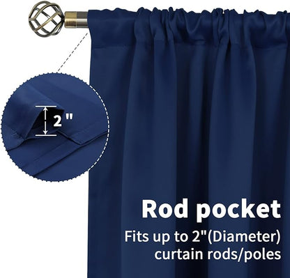 BGment Navy Blue Blackout Curtains - Image 5