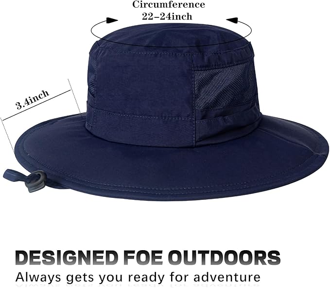 Sun Hat for Men/Women, UPF 50+ Fishing Hat,Waterproof Wide Brim Bucket Hat Foldable Boonie Hat for Hiking Garden Safari Beach