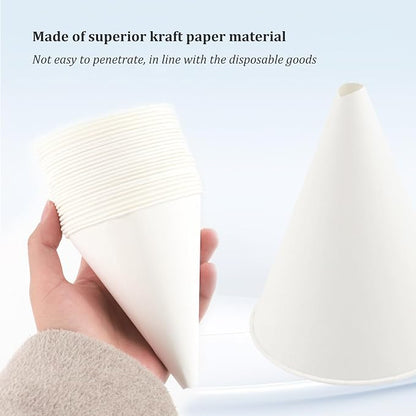 25PCS Disposable Funnels for Automotive Use, 6 oz Paper Engine Oil Funnel for - Image 3