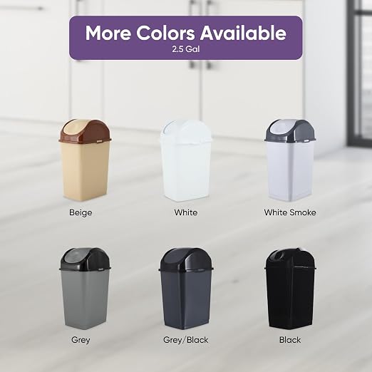 Superio Small Plastic Trash Can - Image 8