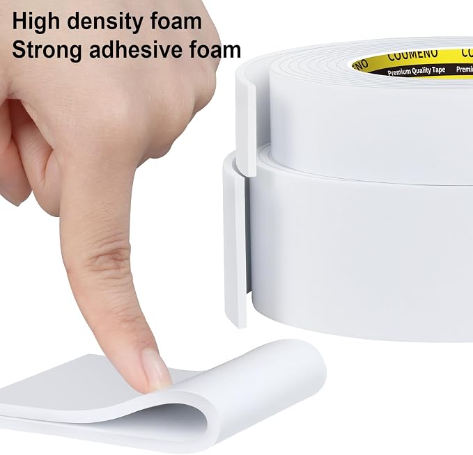 Single-Sided Adhesive White Foam Tape, 1inX9.84FT Single-Sided Sealing Foam pad - Image 5