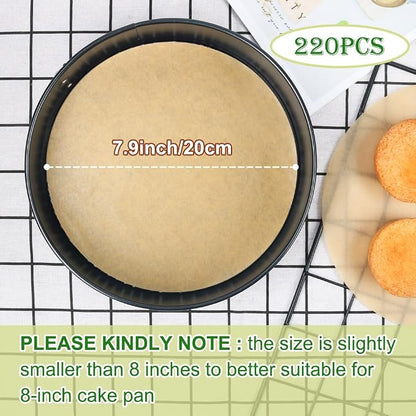 BOYAN Parchment Paper Rounds, Non Stick 8 Inch Parchment Paper Sheet - Image 2