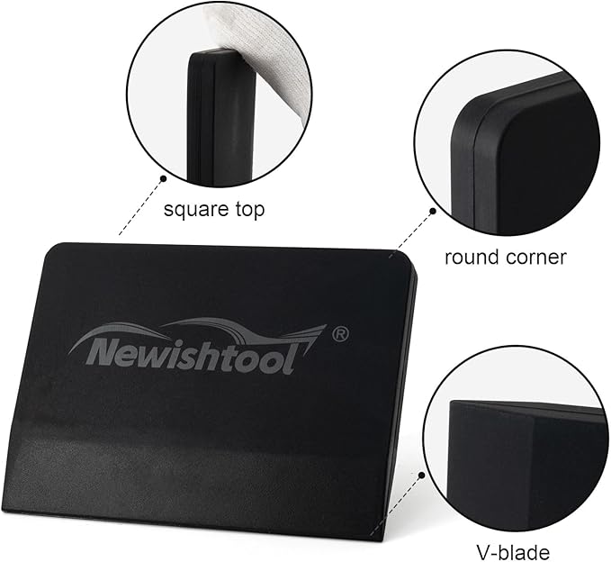 NEWISHTOOL Soft Silicone Squeegee, Window Tint V-Blade Scraper - Image 5