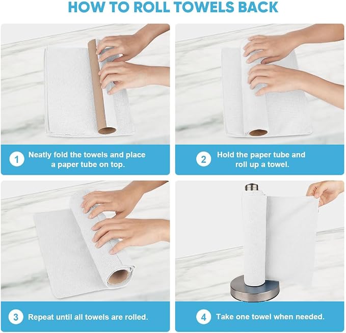 AIDEA Microfiber Cleaning Cloth Roll, Tear Away Reusable Paper Towels, - Image 7