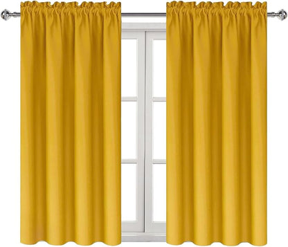 DWCN Yellow Room Darkening Blackout Curtains - Image 9