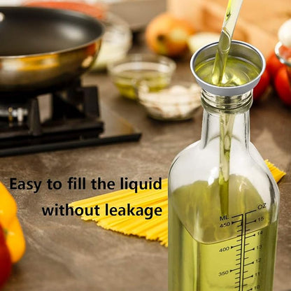 WERTIOO 17 OZ Olive Oil Dispenser Bottle, 4 Pack Glass Oil and Vinegar - Image 3