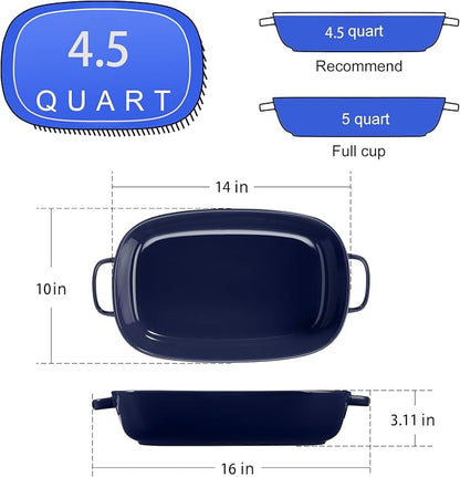4.5 Quart Ceramic Baking Dish, Serving Bakeware - Image 6