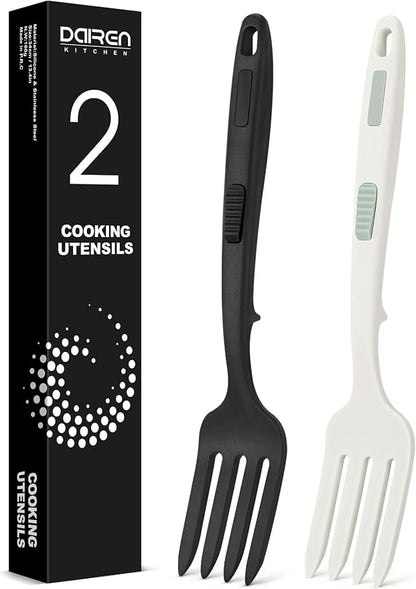 Silicone Flexible Cooking Fork, 11.6 Inch Heat Resistant, Large Non Stick by DaiRenKitchen