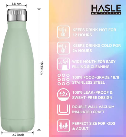 HASLE OUTFITTERS 17oz Stainless Steel Water Bottles Bulk, Vacuum Insulated - Image 5