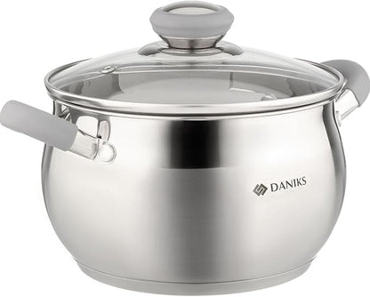 Daniks Modern 3 Quart Stainless Steel Stock Pot by Daniks