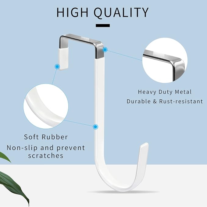 FYY Over the Door Hooks, 6 Pack Door Hangers Hooks - Image 3