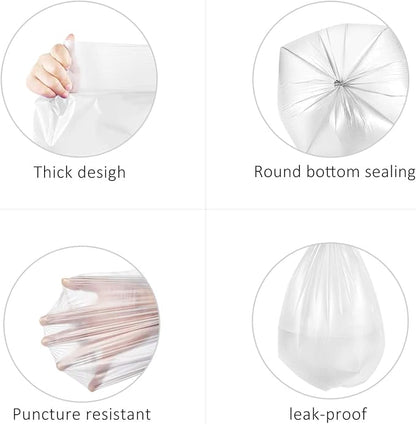180 Counts 2 Gallon Small Trash Bags Garbage Bags by RayPard, fit 1.6, 2.2 Gal - Image 4