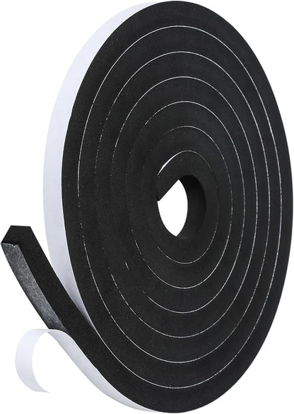 Weather Stripping Door Seal Strip- 1/2 Inch X 1/2 Inch X 10Feet, Strong Adhesive by Amzjjle
