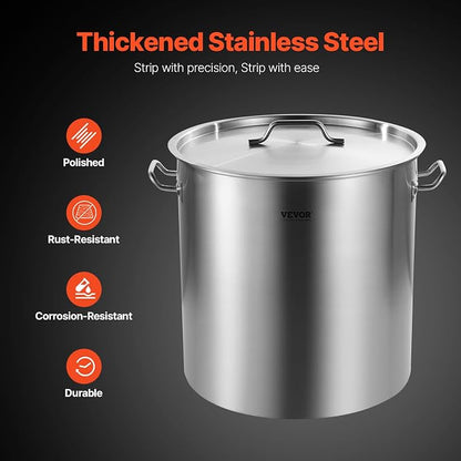 VEVOR Stainless Steel Stockpot, 84 Quart Large Cooking Pots, Cookware Sauce Pot - Image 3