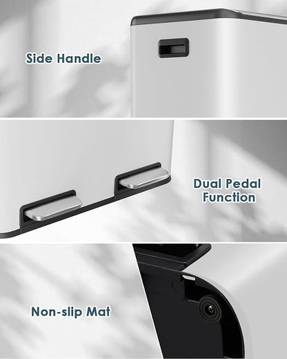 Arlopu 16Gal Dual Trash Can w/2 Built-in Box - Image 6