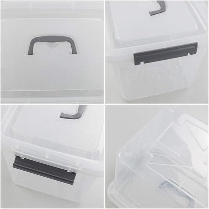 4-Pack Clear Plastic Storage Latch Box - Image 2