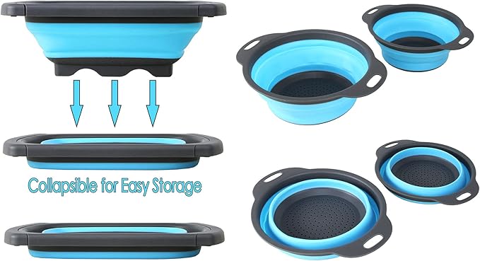 17 in. x 15 in. x 9 in. 16-Gauge Stainless Steel Undermount Single Bowl Bar Prep Kitchen Sink with Collapsible Colander Set and Strainer