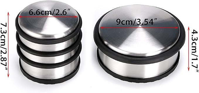 Sumnacon Heavy Duty Floor Door Stopper No Drill, Durability Stainless Steel - Image 8