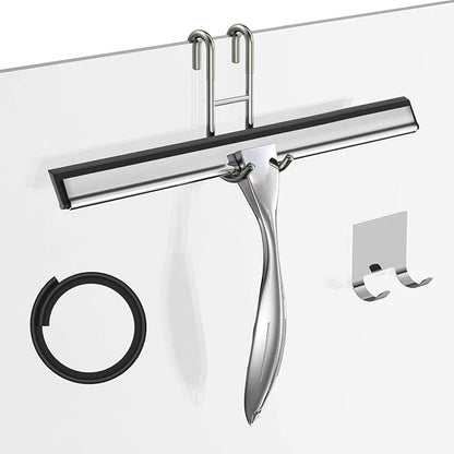 Shower Squeegee for Glass Door 12-Inch Stainless Steel Bathroom Squeegee Window by SSTOOHL
