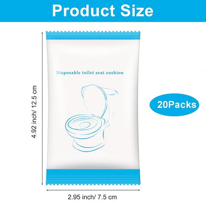 20 Pack Disposable Toilet Seat Cover Waterproof Non-Woven Fabric, Disposable - Image 2