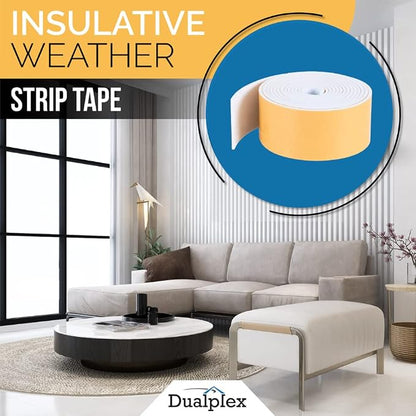High Density Foam Weather Stripping Door Seal Strip Insulation Tape Roll - Image 3