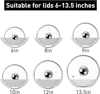 Universal Pot Lid Organizer for Cabinet, Fits 6" to 13.5" - Image 6