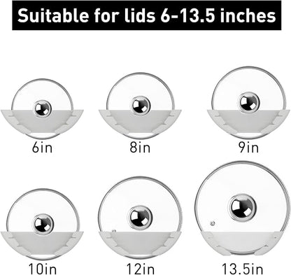 Universal Pot Lid Organizer for Cabinet, Fits 6" to 13.5" - Image 5