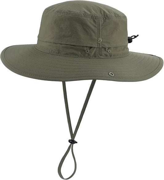 Connectyle Sun Hat for Men Women Outdoor UV Protection Safari Hat for Fishing Hiking Gardening Breathable Cowboy Hat UPF50