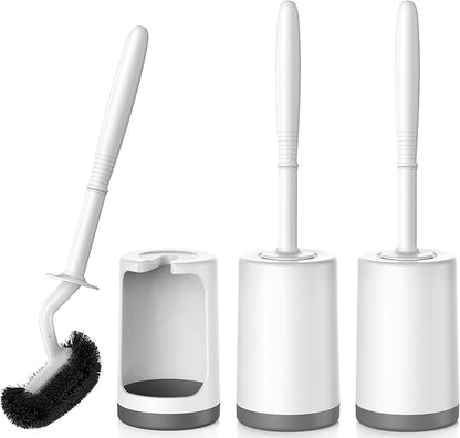 HAMITOR Toilet Bowl Brush Holder Set: Curved Design by HAMITOR
