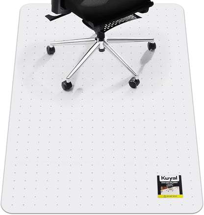 Kuyal Office Chair Mat for Carpet, 40x48 Clear Heavy Duty Computer Chair Mat by Kuyal