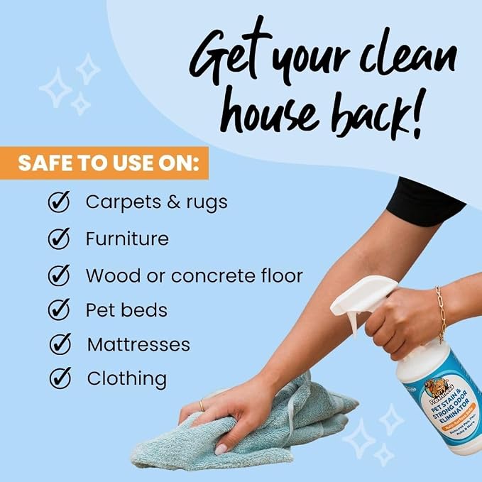 FurryFreshness Extra Strength Cat or Dog Pee Stain & Permanent Odor Remover + - Image 4