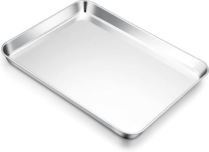 E-far Cookie Sheet for Baking, 18”x13” Stainless Steel Baking Sheet Pan for Oven by E-far
