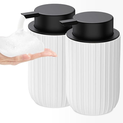 Ceramic Foaming Soap Dispenser, 12 oz Bathroom Foam Hand Soap Dispenser by Dlirho