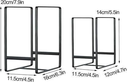 Metal Drying Rack, 3 Pack Inside Cabinet Plate Holders Organizers, Upright Dish - Image 7