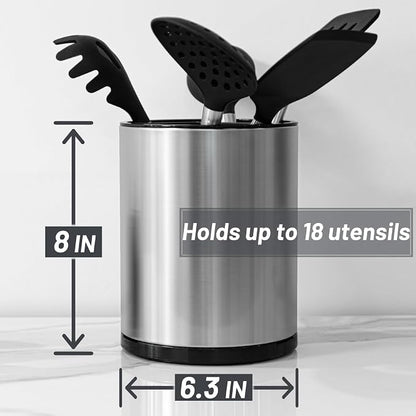 Kitchen Utensil Holder for Countertop 360° Rotating Utensil Caddy Extra Large - Image 4