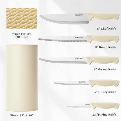 Knife Set, 6-Piece Kitchen Knife Set, German High Carbon Stainless Steel - Image 2