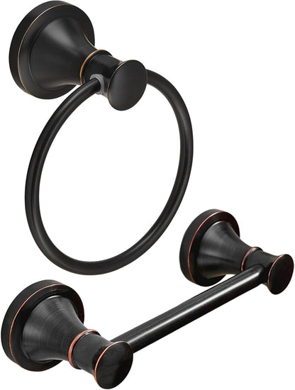 RUMOSE Toilet Paper Holder and Hand Towel Ring Oil Rubbed Bronze Wall Mount by RUMOSE