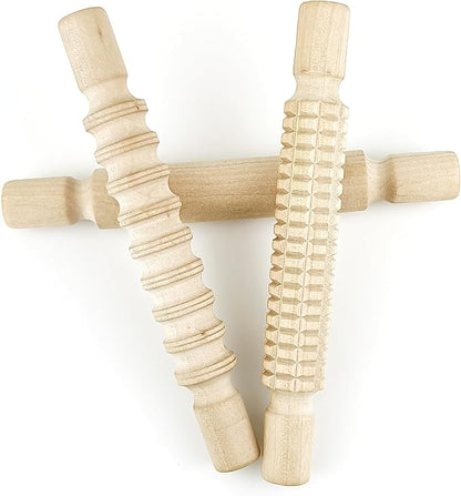 3 pcs 8 Inch Wood Rolling Pin, Arts and Crafts - Image 4