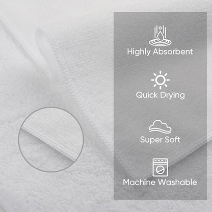 HOMEXCEL Microfiber Washcloths 12 Pack, Highly Absorbent and Soft Face Towel - Image 2