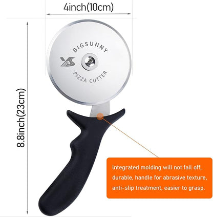 MSY BIGSUNNY Pro Pizza Cutter, Stainless Steel Pizza Cutter Wheel, - Image 3