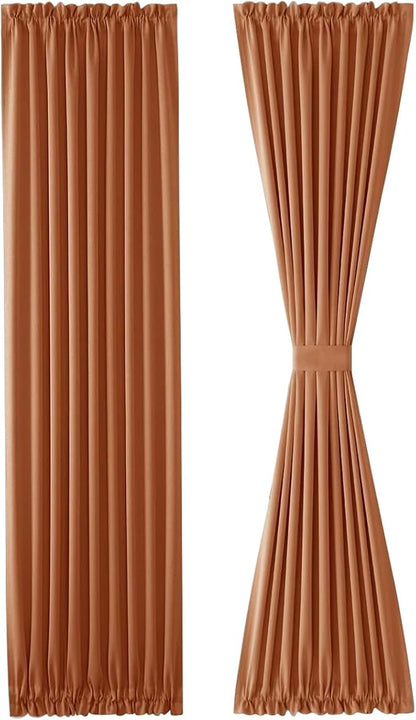 DWCN French Door Curtains – Rod Pocket Thermal Blackout Curtain - Image 7