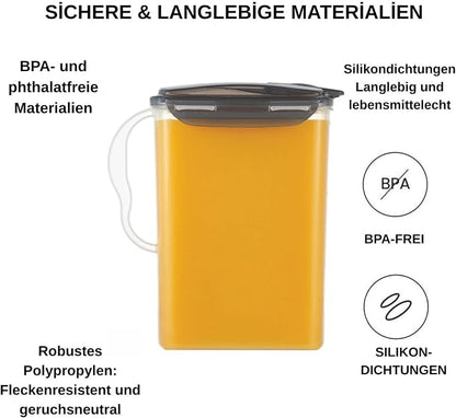 LocknLock Aqua Fridge Door Water Jug | Clear Pitcher | BPA Free Plastic Pitcher - Image 3