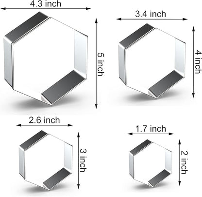 Hexagon Cookie Cutter Set Large - Image 2