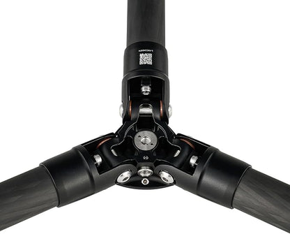 Leofoto 58" Lightweight Carbon Fiber Travel Tripod, Professional Compact Tripod for Camera DSLR Video, Max Load 55Lbs/25KG (LS-364CX)