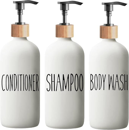 Shampoo and Conditioner Dispenser Set by Aeakey