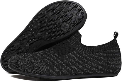 QZKDM Lightweight Slip on Grip Indoor House Slippers Barefoot Non Slip Home - Image 6