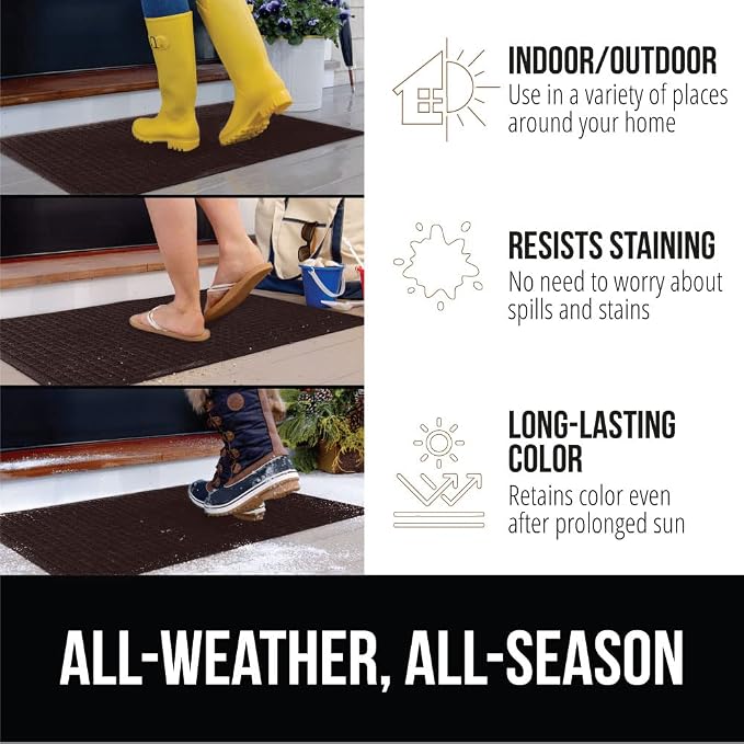 GORILLA GRIP Front Door Mat, Indoor Outdoor Ultra Absorbent HydroAbsorb Doormat - Image 5