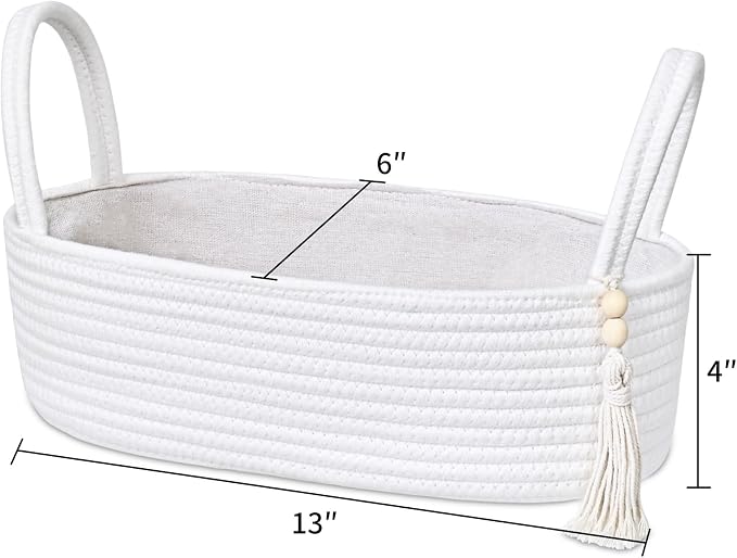 ABenkle Small Storage Basket, Jute Rope Woven Toilet Paper Tray Organizer - Image 2